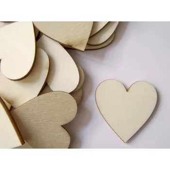 Vánoční dekorace Dřevěný výřez srdíčko č.1 vel.4