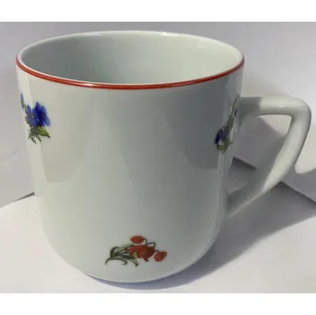 Hrnek Pětka rakouská házenka červená linka český porcelán 400 ml