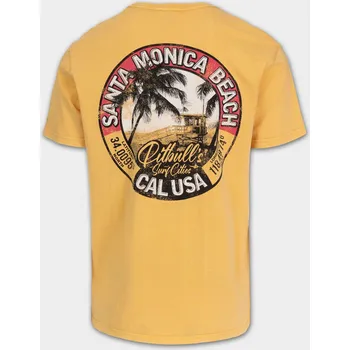 Pánská móda PitBull West Coast Triko Denim Washed OCEANSIDE - žluté - PWC_DWASOCNSIDE_YELLOW Velikosti: XL