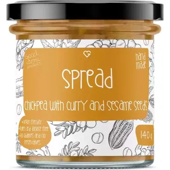 Rostlinná pomazánka Goodie Pomazánka - Cizrnová s kari a sezamovým semínkem 140 g