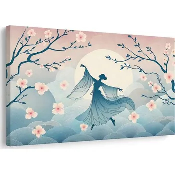 Obraz Dovido Obraz tanečnice pod sakurou za úplňku