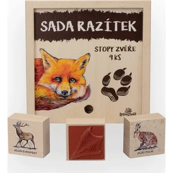 Dětské razítko Lesní svět | Razítka 9 kusů - Stopy zvěře