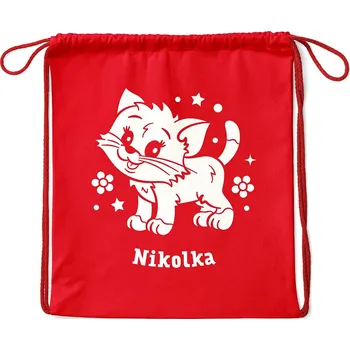 Městský batoh Vak Kočička se jménem Barva: Červená