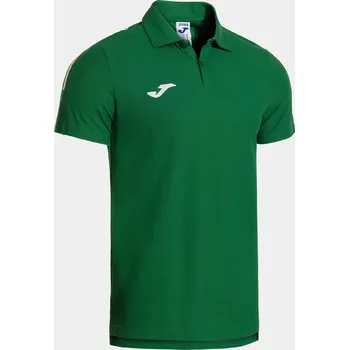 Pánské tričko Bavlněné POLO triko s límečkem JOMA OLIMPIADA zeleno bílé Velikost: XS