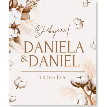 Party nádobí Personal Visačka na dárek - Boho Zvolte množství: od 41 ks a víc