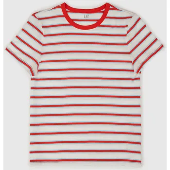 Dámské tričko GAP Bavlněné tričko Americana - Dámské GAP bílá | světle modrá | červená 3336013