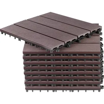 Venkovní dlažba Strend Pro Chodník do zahrady 31 x 31 x 2 cm 9 ks hnědá