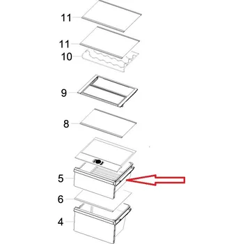 Samsung DA97-17509J 1. šuplík z vrchu v chladničce