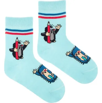 Dámské ponožky Dětské ponožky Krtek s pastelkou XS (19 - 22)