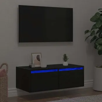 Obývací pokoj vidaXL TV skříňka s LED osvětlením 75x35,5x25 cm [860234] Barva: Černý dub