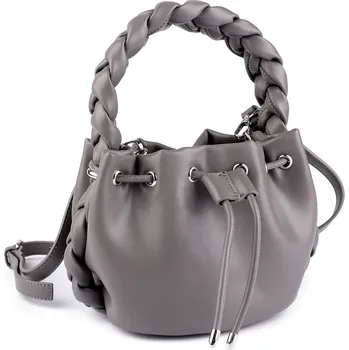 Kabelka se spleteným uchem 22x16 cm Varianta: 1 šedá, Balení: 1 ks