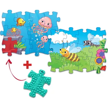 puzzle pro nejmenší MUFFIK Everlasting Puzzle - Podmořský svět/Hmyz Medúza/Včela MFP-06-1