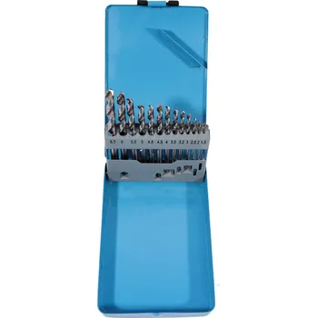Dílna XTLINE Sada vybrušovaných vrtáků do kovu HSS-G, 11 dílů | 1.5-6.5 mm, kovový box