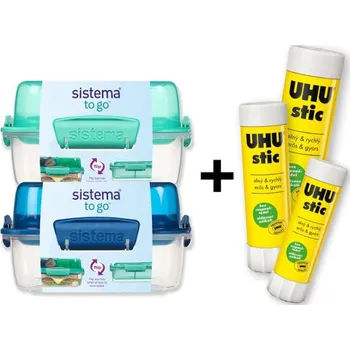 Svačinový box Krabička na svačinu Flip and Nest 1,24 l mix barev + balení lepidel