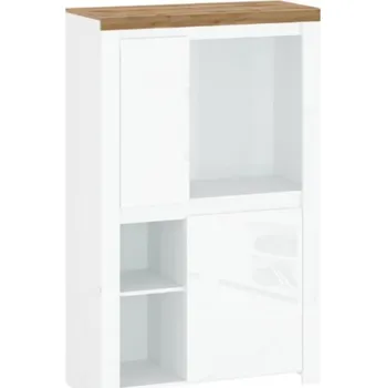 Knihovna VIGO regál nízký 2d bílý lesk