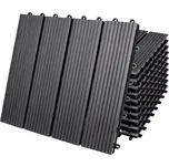 Deuba WPC dlaždice - sada 11 ks, 30x30 cm klasická antracit