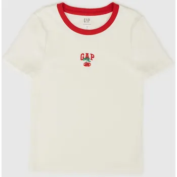 Dámské tričko GAP Crop tričko s logem - Dámské GAP krémová | červená 3336035