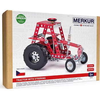 Stavebnice Merkur Merkur - Traktor s řízením, 208 dílků - expresní doprava