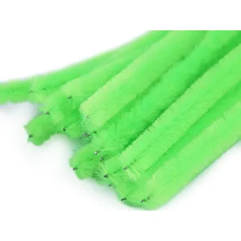 Hobby drát Chlupaté drátky na tvoření Ø6 mm délka cca 30 cm Varianta: 24 (A011) zelená neon, Balení: 20 ks