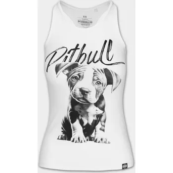 Dámské oblečení PitBull West Coast Dámský tílko PUPPY - bílé - PWC_DTPUPPY_WHT Velikosti: M