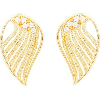 Náušnice Náušnice ze žlutého zlata se zirkony - křídla 745239001011690000
