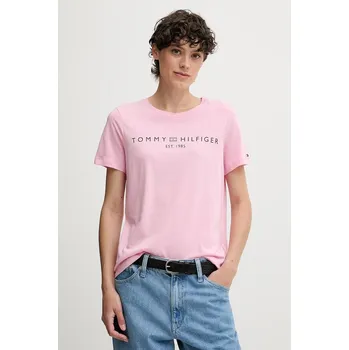 Pánské tričko Bavlněné tričko Tommy Hilfiger WW0WW40276 růžová 30A, vel. XS