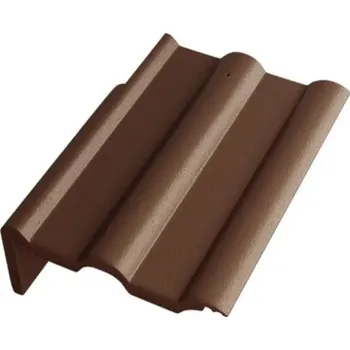 betonová krytina BETONPRES EXCLUSIV Krajní taška levá Tmavě hnědá