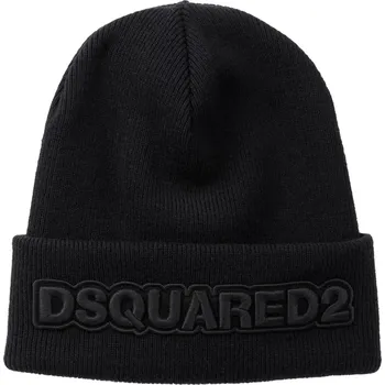 Módní doplněk dsquared2 Pánská Vlněná Čepice, černá, one size