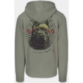 Pánská mikina PitBull West Coast Pánská mikina MT FUJI KP - šedo/zelená - PWC_PMMTFUJIKP_GREYGRN Velikosti: M