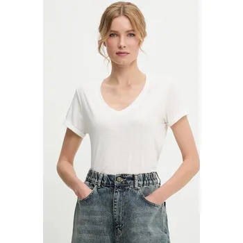 Pánské tričko Plátěné tričko Answear.LAB E24.73.FLK bílá 00X, vel. XL