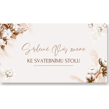 Party nádobí Personal Kartička ke stolu - Boho Zvolte množství: od 31 ks do 60 ks