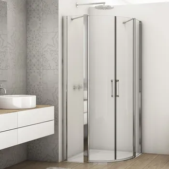 Ronal DIVERA D22ERB sprchový kout čtvrtkruhový 100x100 cm Profil: Aluchrom, Sklo: Hladké čiré, Rozměr: 100x100 cm
