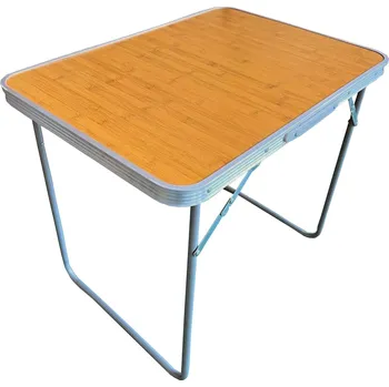 kempingový stůl Skládací kempingový stůl 80x60 cm hnědý