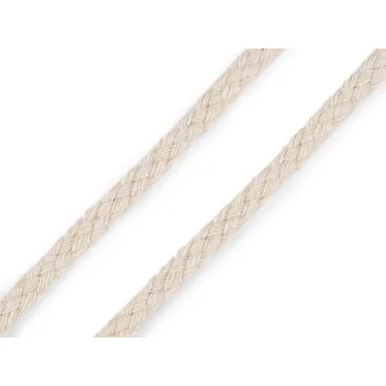 Šňůra na prádlo Bavlněná oděvní šňůra splétaná Ø5 mm Varianta: 2 režná světlá, Balení: 45 m