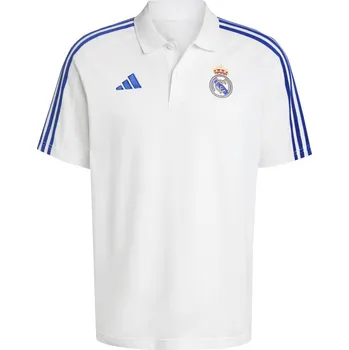 Pánské tričko Adidas Polo REAL MADRID DNA white velikost: S