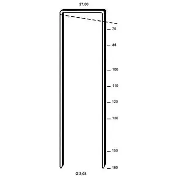 Průmyslová sponka ALSAFIX spona typ WP A2 100 mm z ocelového drátu nerez