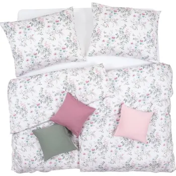 Povlečení SCANquilt povlečení SATÉN DESIGN medline bílopastelová 140 x 200/70 x 90 cm