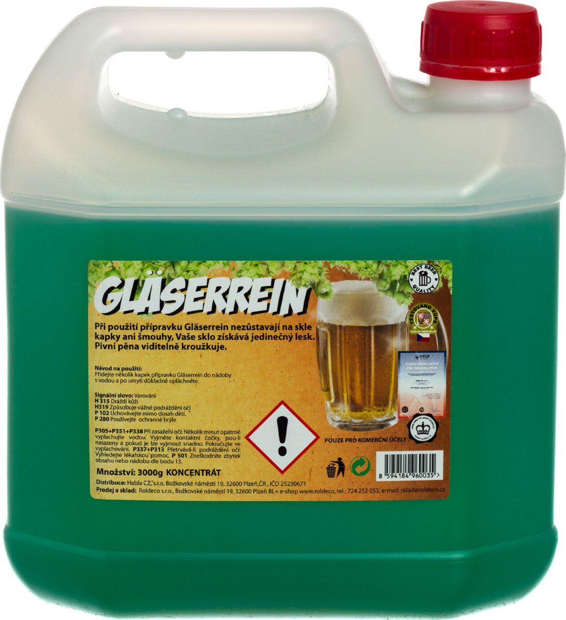 Habla Chemie G | Gläserrein 3 kg ( 100Kč/1kg )
