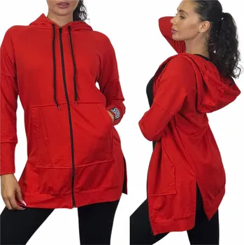 Dámská mikina Mikina s kapucí Barva: červená