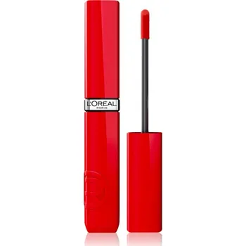Přípravek na rty L’Oréal Paris Infaillible Laque Resistance dlouhotrvající tekutá rtěnka dodávající hydrataci a lesk odstín 410 Rouge Poppy 4.3 ml