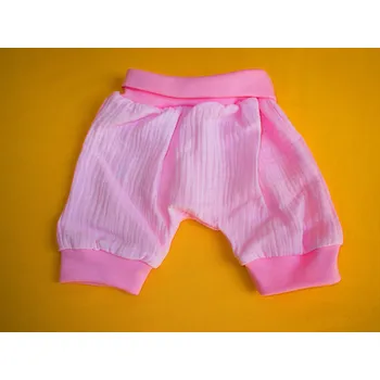 Kojenecké oblečení Arex, ČR Lehoučké kojenecké kraťasy s manžetou Barva: světlerůžová, Velikost: 68