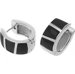 Nerezové náušnice 6310 - stříbrnočerné barvy - SER.6310