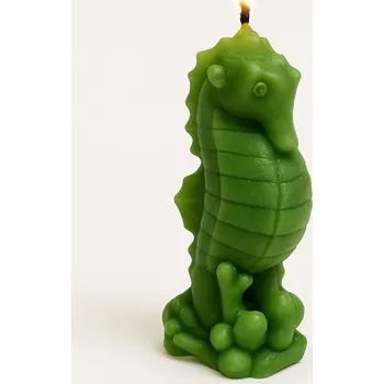 Svíčka Vonná svíčka mořského koníka | 45 g | Svíčkománie3D | Barva: Zelená