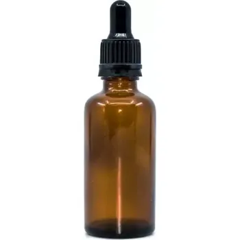 Bewit Lahvička skleněná hnědá lesklá, 50 ml, černá pipeta (Doplněk)