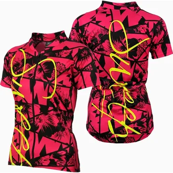 cyklistický dres SWEEP D050 růžová - citronová XXXL