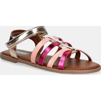 Dívčí sandály Dětské sandály United Colors of Benetton růžová barva, 86E3CD01S 86E3CD01S.G.Seasonal 30X, EUR 34