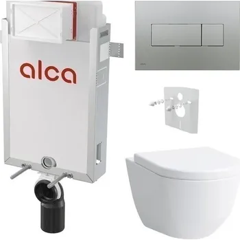 Alcadrain Set modul k zazdění, WC Pro, sedátko s tlač.chrom mat M372 KAE066