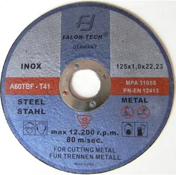 Řezný kotouč Řezný kotouč na kov 125 x 1.0 x 22.2 mm FTMC12510
