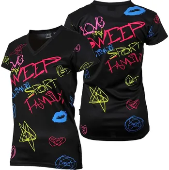 Dámské tričko SWEEP SWTS121 GRAFITY černá/multicolor XS