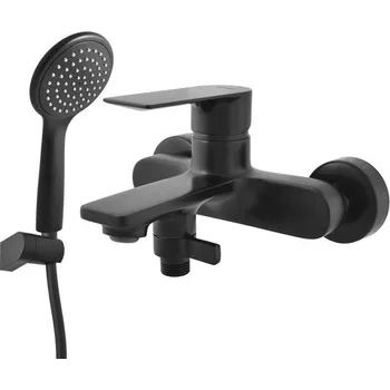 RAV Slezák Nil Vanová nástěnná baterie se setem, černá mat NL154.5/2CMAT